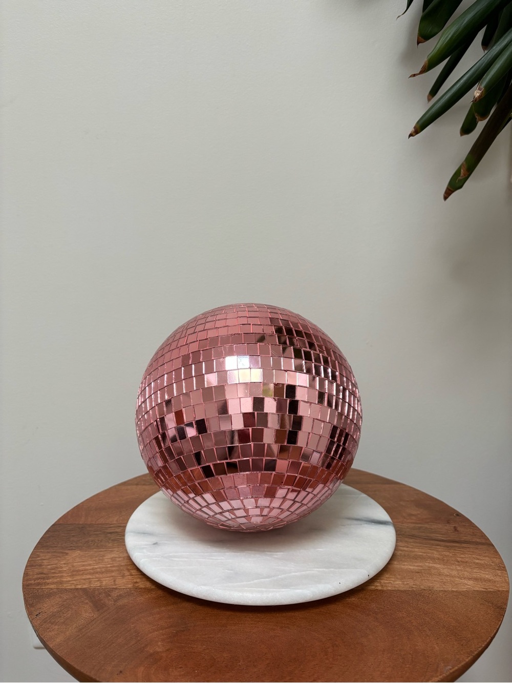 Pink Mirror Disco Ball Party Decor - Unbranded